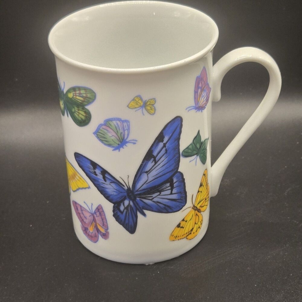 Jane Bowen Butterfly Flowers Mug